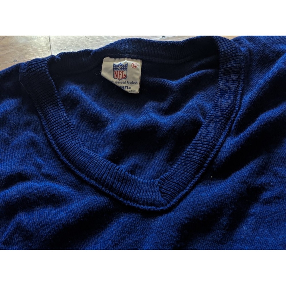 Vintage NFL Cowboys V-neck Sweater - Picture 3 of 3